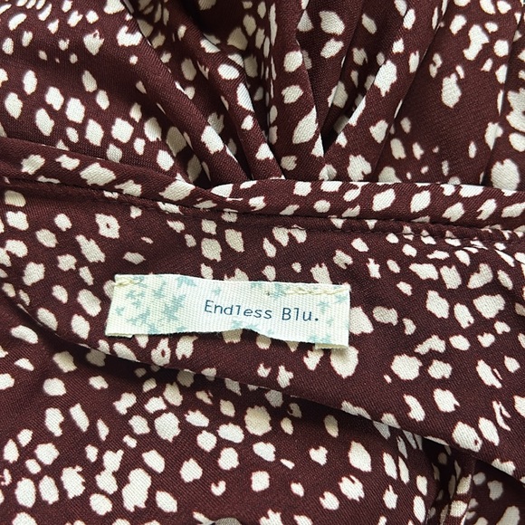 Pinkblush Brown Animal Print Asymmetrical One Shoulder Maternity Midi Dress - Picture 12 of 13